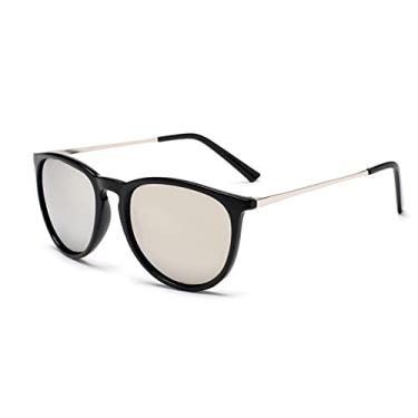 Imagem de Óculos de Sol Retrô Masculino Redondo Feminino Óculos de Sol Designer Feminino Liga Espelho Óculos De Sol, C2, Liga