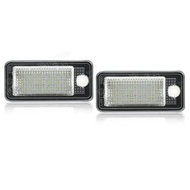 Imagem de 2pcs LED LED PLACE LIGHT PARA AUDI A3 A4 S4 RS4 B6 B7 A6 RS6 S6 C6 S5 2D CABRO Q7 A8 S8 RS4 Avant Erro Lâmpada de placa grátis