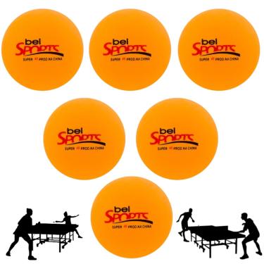 Imagem de Bolinha de Ping Pong Tenis de Mesa 4 Cm Laranja 6 Unidades
