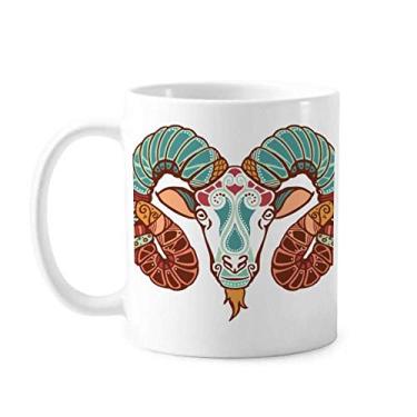 Imagem de Caneca de cerâmica com símbolo do zodíaco da constelação de Áries