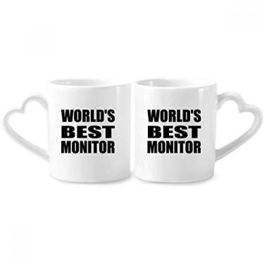 Imagem de World's Best Monitor de Formatura Temporada Casal Caneca Porcelana Conjunto de Cerâmica para Amante de Coração