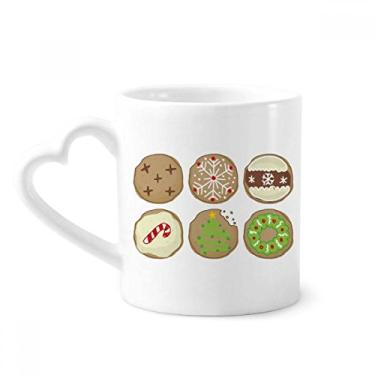 Imagem de Círculo árvore de Natal verde ilustração caneca café cerâmica copo de coração de vidro