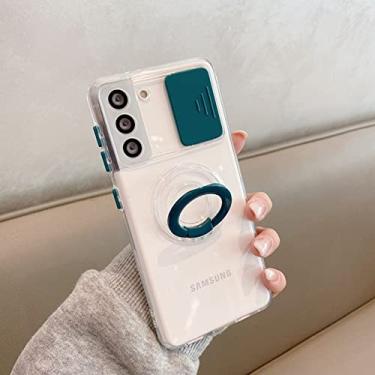 Imagem de Caso da lente deslizante da proteção da câmera para samsung a72 a73 a71 a53 a52 a51 a33 a32 a31 a22 a21s a30 a20 a50 a13 a12 a03 capa do suporte, t6 verde escuro, para galaxy a30