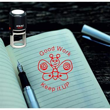 Imagem de Good Work – Carimbo redondo para professores, Carimbo de marcação, Carimbo de graduação, Carimbo de graduação para crianças, Carimbo redondo – 09