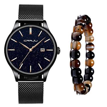 Imagem de Relogio Masculino Social Luxo Metálico + Pulseira Bolinha