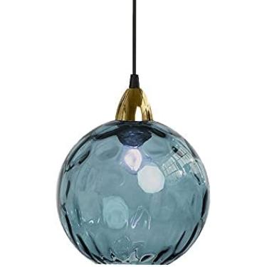 Imagem de Iluminação Pendente De Abajur De Vitral Estilo Nórdico, Diâmetro Criativo 20 Cm/7,8 Pol., Lustre De Decoração Simples, Mini Abajur De Vidro Soprado À Mão, Luminária De Cabeceira De Quarto,F,incomp