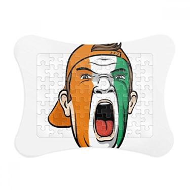 Imagem de Capa de maquiagem facial Coate D'Ivoire com moldura de quebra-cabeça, enfeite de jogo
