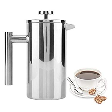Imagem de Cafeteira francesa, 800 ml de parede dupla de aço inoxidável, prensa francesa, bule de chá com filtro, para uso em casa, escritório e cafeteria
