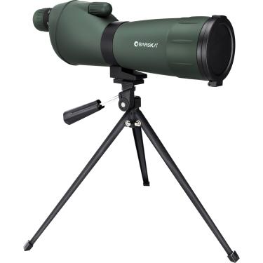 Imagem de BARSKA 20-60 x 60 mm Colorado Zoom Straight Spotting Scope impermeável com lente flip-down para tiro ao alvo, caça, observação de pássaros