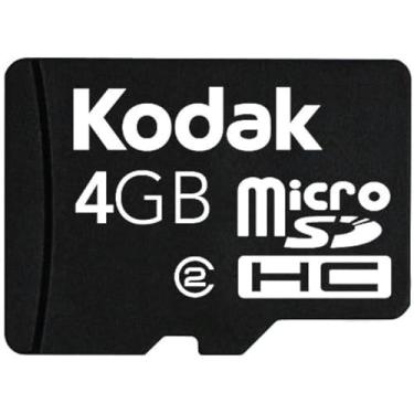 Imagem de Cartão de memória Kodak Micro SD 4 GB Classe 2 Flash com adaptador SD KSDMI4GBPSBNAA