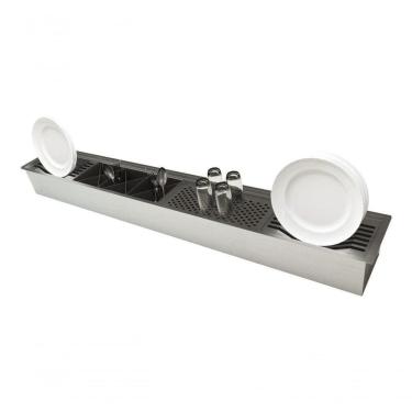 Imagem de Escorredor Louça 150cmcm Aço Inoxidável Escovado Cozinha