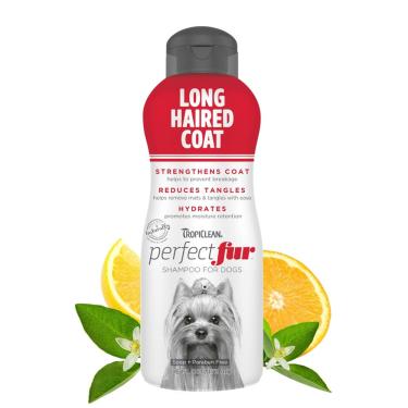 Imagem de Shampoo para cães TropicLean Perfect Fur Detangling 480 ml de pêlo longo
