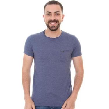 Imagem de Camiseta Sergio K Masculina Back To Basics Pocket Azul Mescla-Masculino