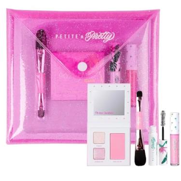 Imagem de Petite 'n Pretty Conjunto de maquiagem natural "Amazon Exclusive" Glow Basics para crianças, adolescentes e adolescentes para olhos, bochechas e lábios - limpo, não tóxico