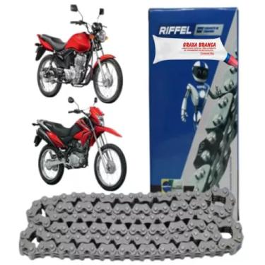 Imagem de Combo Corrente de Comando Apache Cbf Cg e Nxr Bros 125 e 150 2004 a 2016 Original Riffel e Graxa