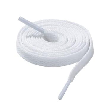 Imagem de CCSOFTIME Adulto Unissex Cadarços De Tênis Planos, Cadarços Para Tênis Converse Air Force 1 Running Athletic Trainers Shoes, 5/16" De Largura Cadarço Para Crianças 47" (120 Cm) -3 Pares 01 Branco