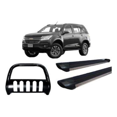 Imagem de Kit Quebra Mato C/ Protet+estribo Preto Trailblazer Preto - HOZZ