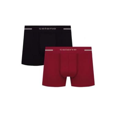 Imagem de 2 Cuecas Sem Costura Boxer Selene Box Microfibra Masculina Antimicrobi
