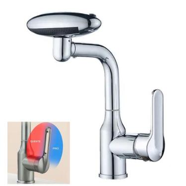 Imagem de Torneira Monocomando Cozinha Misturador Agua Quente Fria Rotaçao 360 G