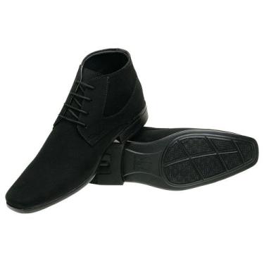 Imagem de Bota Masculina Social Esporte Fino Cano Baixo Bico Quadrado Moderno - 