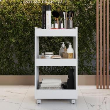 Imagem de Carrinho Auxiliar Para Clínica De Estética Mesinha Multiuso- Móveis Bo