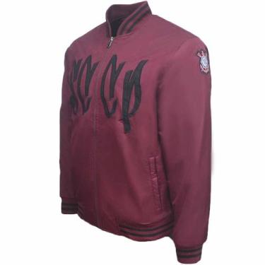 Imagem de Jaqueta Corinthians Bomber Ink Rap - SPR, GG, Vermelho escuro