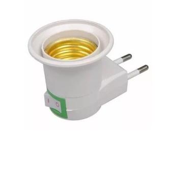 Imagem de Adaptador Soquete Lâmpada Led E27 Com Tomada Plug - Bomseel, E27, Soqu
