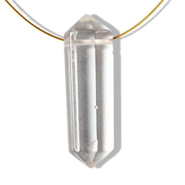 Imagem de Bi Terminado Cristal Lapidado Furado Para Pingente de Colar Furo Vazad