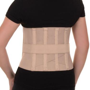 Imagem de Cinta Abdominal Elástica Em X Com Hastes Duralumínio Bege - Artipé, GG