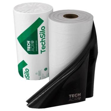 Imagem de Lona Plástica Techsilo Preta/Branca 10x50m 60kg Techagro - Tech Agro