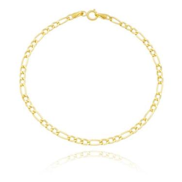 Imagem de Pulseira Ouro 18k 750 Masculina Grumet 3x1 - Thile Jóias, 19 cm