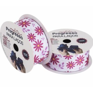 Imagem de Fita Gorgurão Decorativa Verão Floral Jardim Encantado 38 mm 10 mt COR