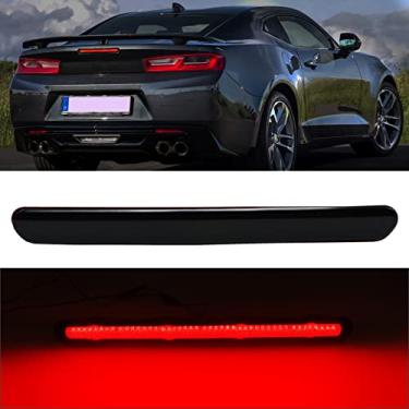 Imagem de R&F Auto Luzes de freio LED estroboscópicas estilo F1, terceiro freio compatível com 2016-2023 Gen6 Camaro (ZL1/1LE) Coupe/conversível 3ª luz de freio de montagem alta, substitui OEM # 84330249, 84484034