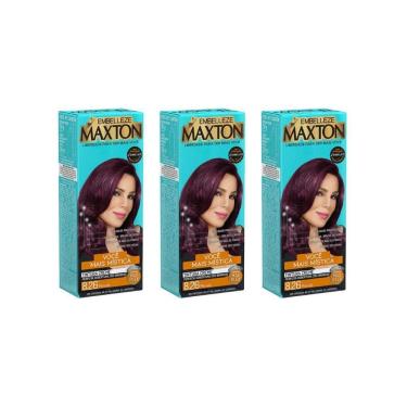 Imagem de Coloraçao Maxton 8.26 Vermelho Marsala-Kit C/3Un
