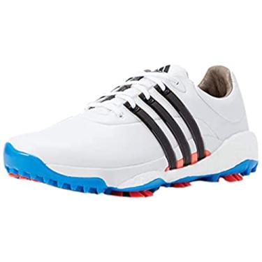 Imagem de adidas Sapatos de Golfe Tour360 22 para Homem, Calçado branco/preto/azul Rush, 15