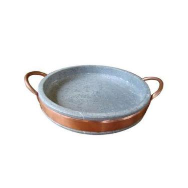 Imagem de Frigideira em Pedra Sabão com Alça de Cobre 16,0 Cm - Industria São Jo