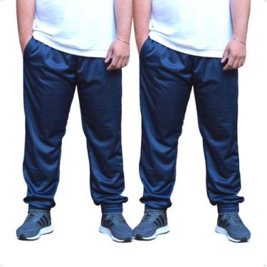 Imagem de KIT 2 Calça Masculina Jogger Plus Size Tecido Helanca Flanelada - BEN2