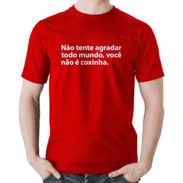 Imagem de Camiseta Algodão Você não é coxinha - Foca na Moda, Vermelho, GGG