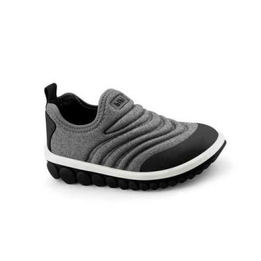 Imagem de Tênis Infantil Menino Bibi Roller 2.0 Mescla Preto Prático, 29, Cinza