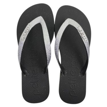 Imagem de Chinelo de Dedo Feminino Casual Dia a Dia Praia Passeio com Glitter J-Lastic Petite Jolie Pj7298