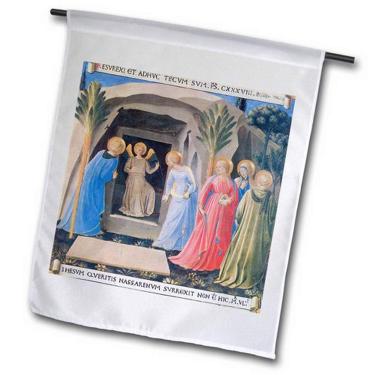 Imagem de 3dRose Bandeira de jardim The Marys at The Tomb por Fra Angelico, 30 x 45 cm