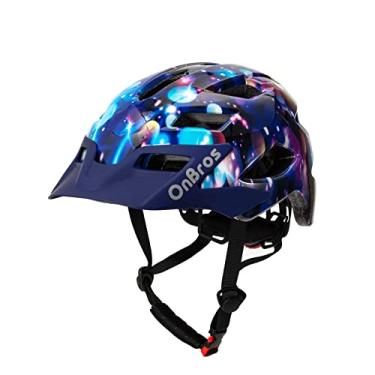 Imagem de OnBros Capacete De Bicicleta Infantil - Capacete De Bicicleta Para 5 A 14 Meninos Ou Meninas Com Viseira, Capacete De Bicicleta Infantil Para Skate, Scooter De Montanha, Ciclismo De Estrada, Leve E Aj