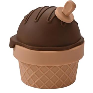 Imagem de Moldes de bola de gelo de silicone para máquina de sorvete redonda com tampas para coquetéis, bourbon e bebidas gelatina, sorvete de grau alimentício e livre de BPA (1, chocolate)