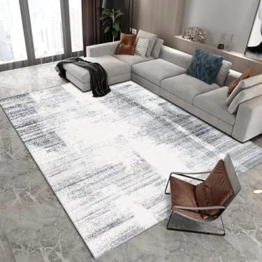 Imagem de Tapete cinza claro verde estilo moderno decoração de sala de estar tapete grande sofá cabeceira área tapetes quarto sala, flanela 15.160 x 200 cm 63 x 78,7 pol.