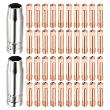 Imagem de HARFINGTON Kit de pistola de solda MIG com 42 peças, difusor de bico de ponta de contato, acessório de substituição para solda MIG para tocha de soldagem MB15 15AK