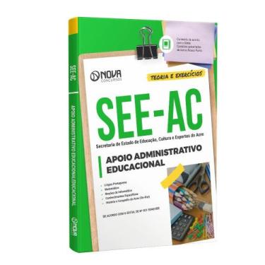 Imagem de Apostila SEE-AC 2024 - Apoio Administrativo Educacional - Nova Concurs