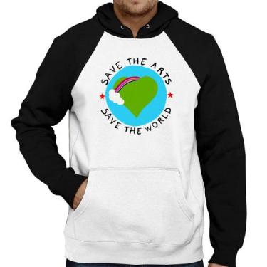 Imagem de Moletom Save The Arts Save The World - Foca na Moda, Branco, Preto, G