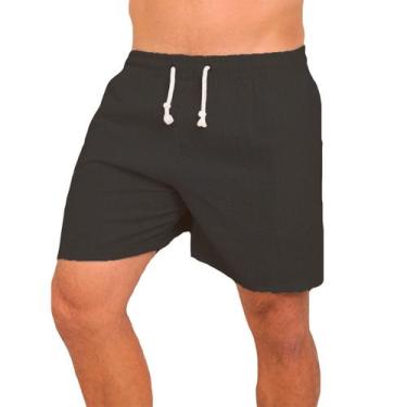 Imagem de Short Linho Masculino Bermuda Casual Mauricinho Premium Leve Slim Prai