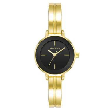 Imagem de Anne Klein Relógio feminino com pulseira, Preto/dourado
