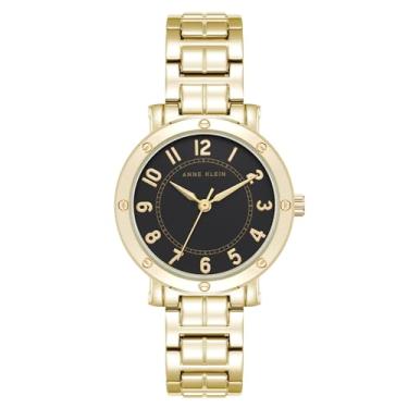 Imagem de Anne Klein Relógio feminino fácil de ler, Dourado